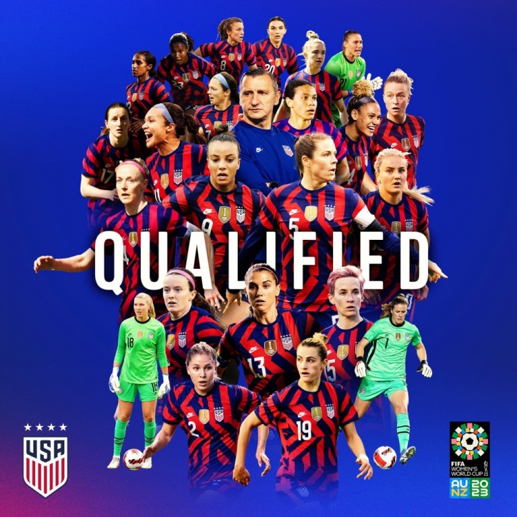美国女足晋级2023年女足世界杯,成为第12支获得参赛资格的球队