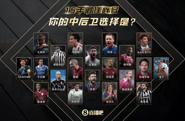 龙八国际15周年X足坛15年最佳阵容，来为中卫打call！赢adidas好礼