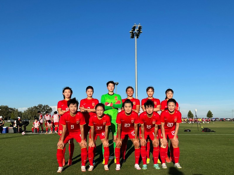 热身赛：张睿远射破门，中国女足1-1战平Norcal PDP U15男足