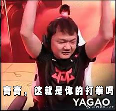 LPL赛事没品图:Yagao 这就是你说的打拳吗