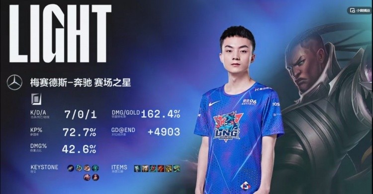 LNG vs RNG第三局高光时刻:灯皇飘逸卢锡安 卢娜组合无敌!