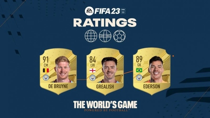 FIFA23曼城全队能力值:德布劳内91领衔,哈兰德等4人88