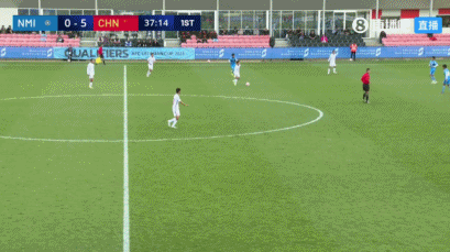外脚背破门的U17国青11号王昊斌出自黄海青训,9月转投鲁能足校