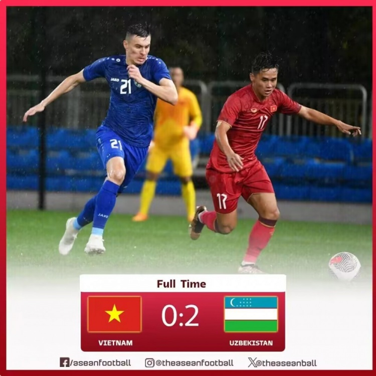 内部教学赛乌兹别克斯坦2-0击败越南,阮光海上半场伤退