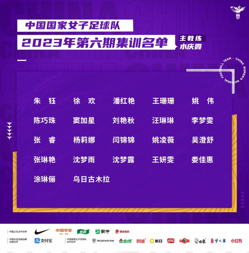 女足奥预赛名单:王霜因伤缺阵,沈梦雨、沈梦露、张琳艳在列