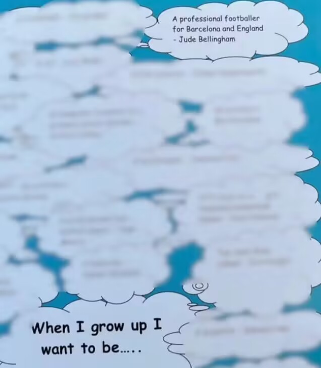 小学同学社媒晒视频显示:贝林厄姆小学时的梦想是为巴萨效力
