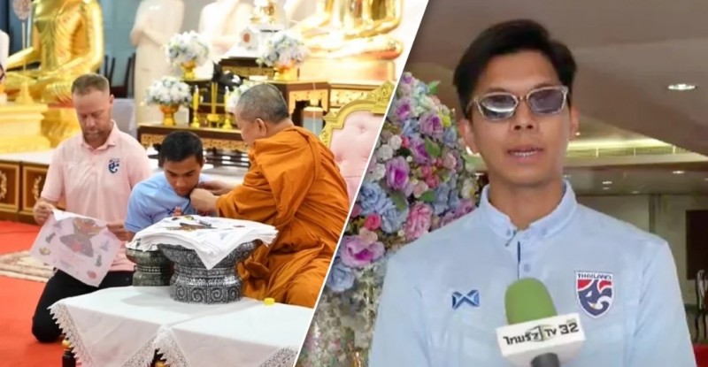 ?靠佛学赢国足？赵坤通猜大师赠予泰国球员护身符