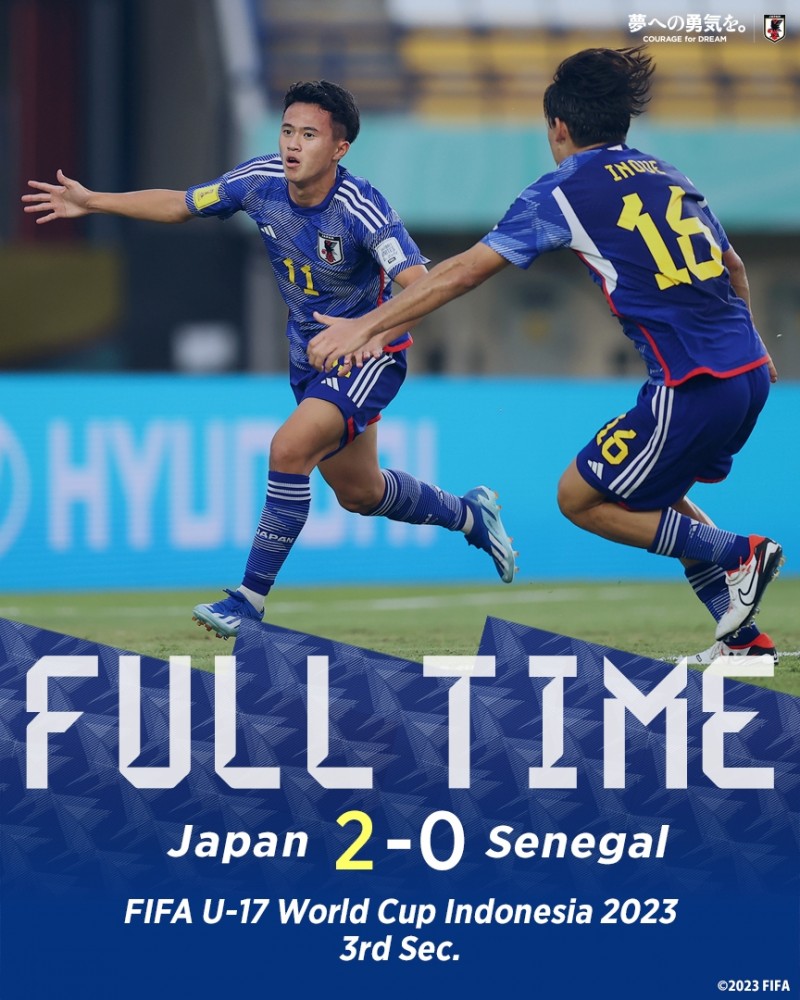 2胜1负仅小组第三?日本U17力克塞内加尔,携手阿根廷进淘汰赛