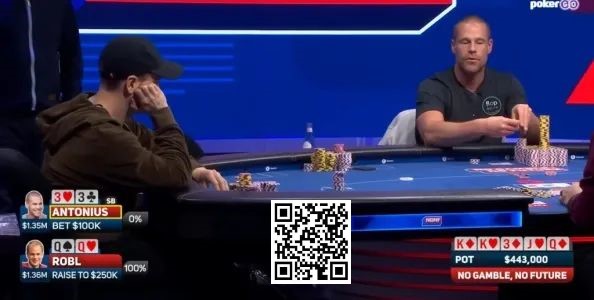 【EV扑克】讨论 | Patrik Antonius在错误一侧持有葫芦:他可以对Robl的小加注弃牌吗?