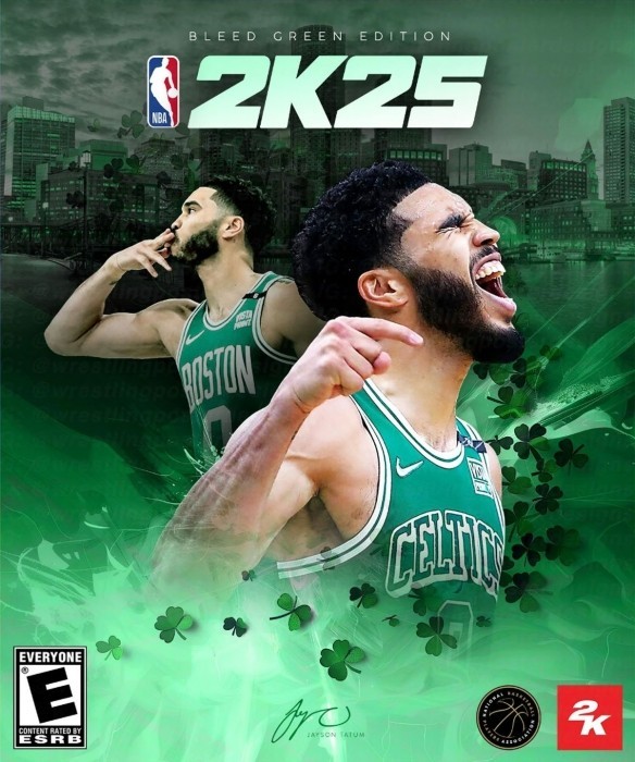 《NBA2K25》封面球员或为塔图姆,官推近期发布其季后赛精彩片段