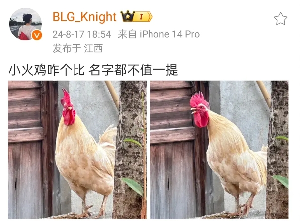爆??BLG瓦knight疑似阴阳FPX:小火鸡咋个比 名字都不值一提