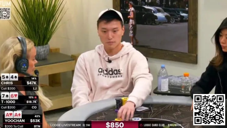 【EV扑克】Set A在相对干燥牌面遭遇全压,你会像他一样弃牌吗?