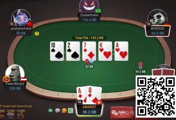 【EV扑克】牌局分析:河牌歪中顶对被donk allin