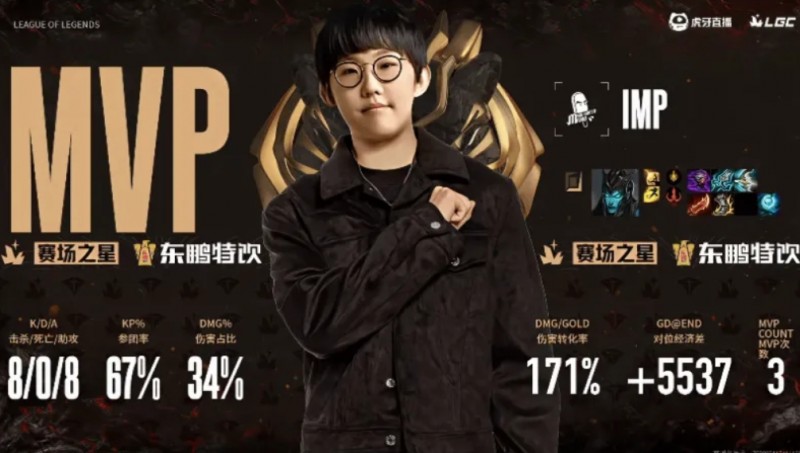噗噗瞬间精神!Uzi选出老鼠1-7 Imp滑板鞋8-0-8斩获MVP