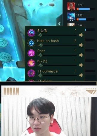 懂事!?doran与T1队友开黑 Faker音量2 其余队友仅有1