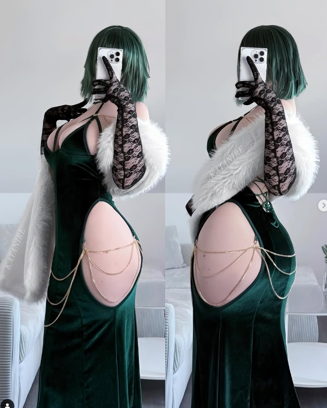 这腰臀比跟独行侠管理层一样离谱!知名coser K老师晒照:性感吊带裙 容美尤可知~