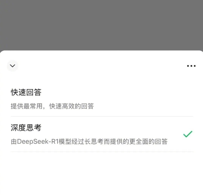 微信搜索接入Deepseek-R1模型AI,目前处于灰度测试阶段📃