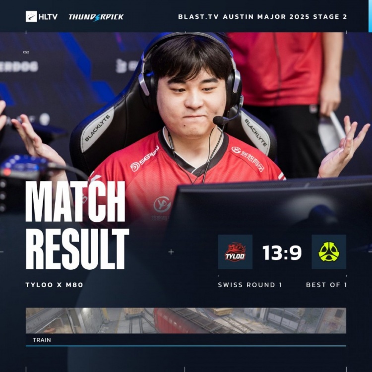 🎮打狗一样?Jee火车防守开杀笑称对手人机 Tyloo13-9战胜M80