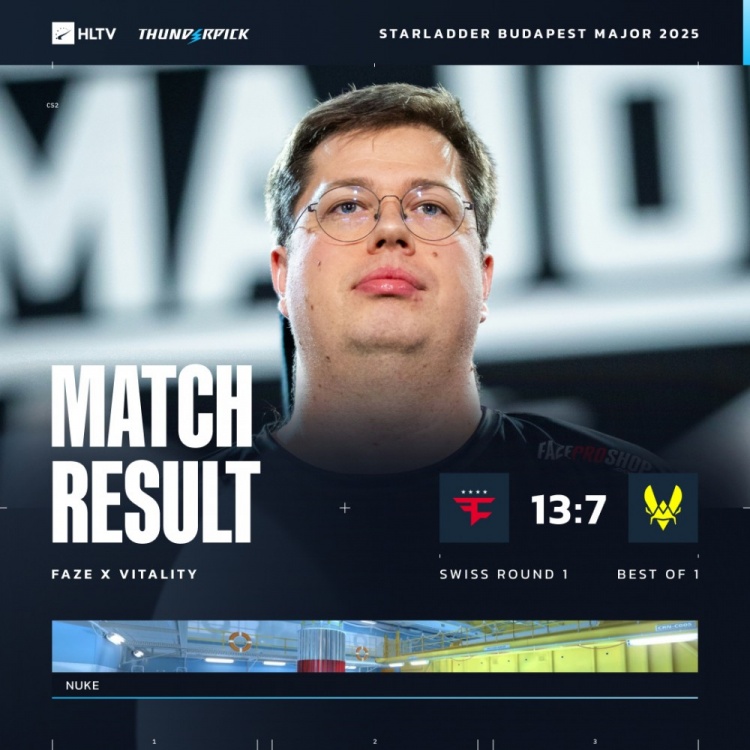 🎮karrigan刀切薯片 Jcobbb下半场火力全开 Faze击败Vitality