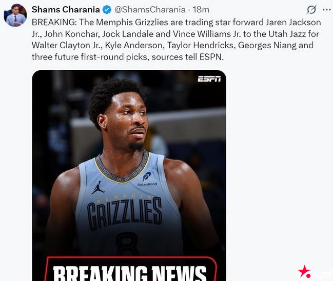 大发体育-灰熊爵士涉及8人大交易,大发助力你的致富之路!