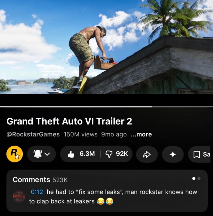 再刷亿遍!《GTA6》等不到 玩家狂刷预告片解馋