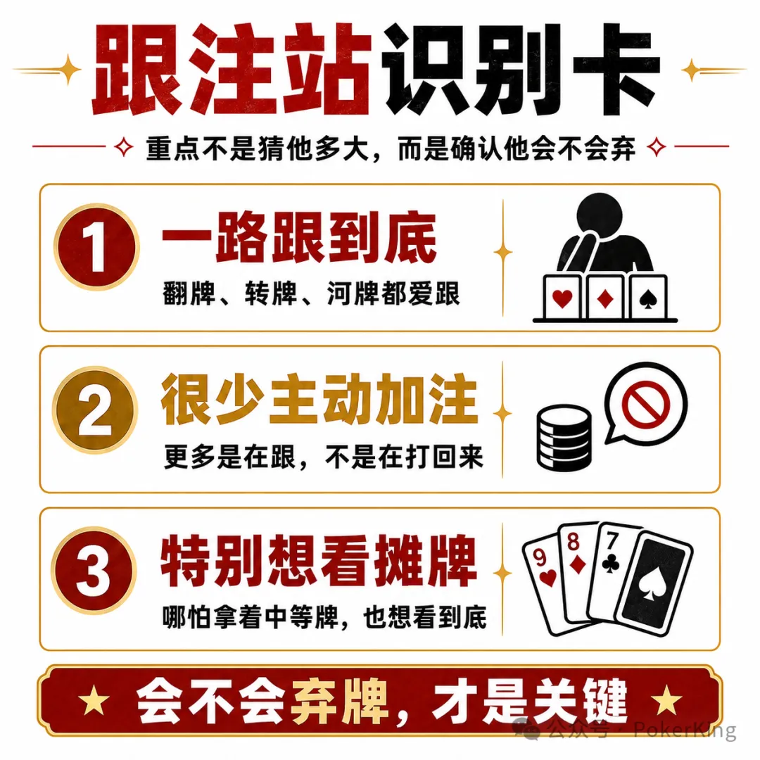 【EV扑克】面对“跟注站”,别再讲复杂故事了:三条调整让你少吃亏